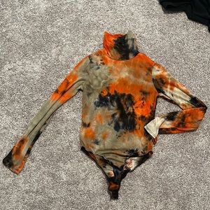 Tie Dye turtle neck bodysuit